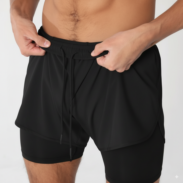 AERUN - Short 2 en 1 avec compression intégrée