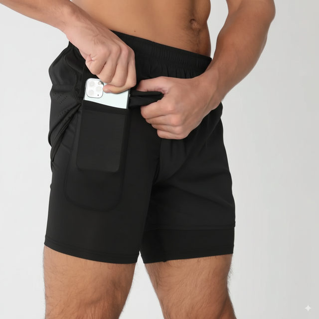 AERUN - Short 2 en 1 avec compression intégrée