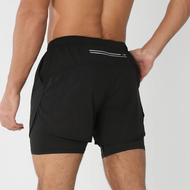 AERUN - Short 2 en 1 avec compression intégrée